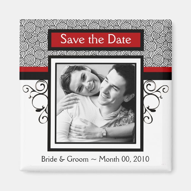 Magnete Save the Date für Fotos (Vorne)