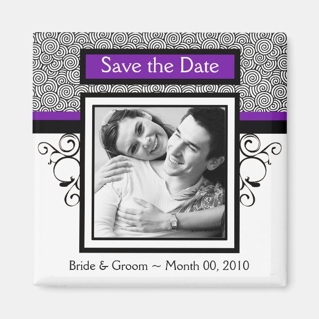 Magnete Save the Date für Fotos (Vorne)