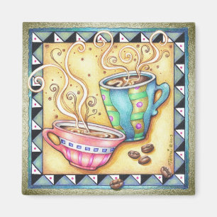 MAGNETEN - COOLE BOHNEN! KAFFEE-KUNST MAGNET