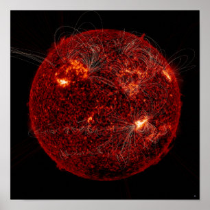 Magnetfeldlinien auf der Sonne 3 Poster