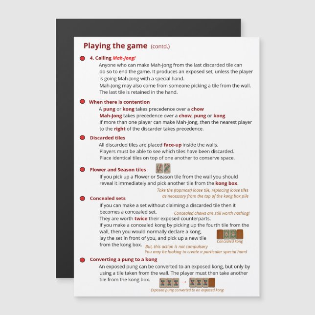 Magnetic BMJA Regeln - Spielen (2) Magneteinladung (Vorne/Hinten)