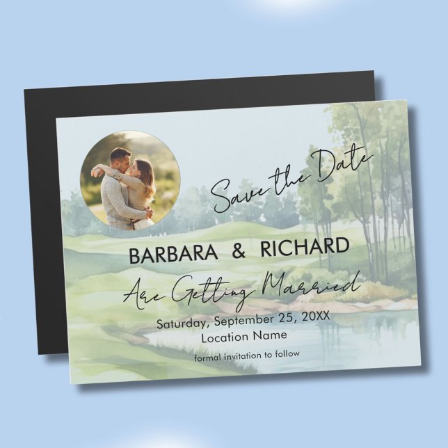 MAGNETIC CARD Golf Theme Wedding Save the Date Magnetkarte (Von Creator hochgeladen)