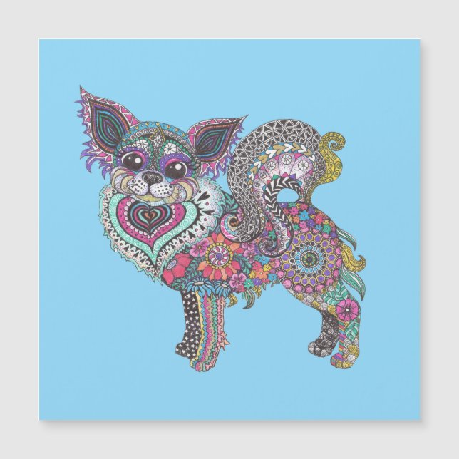 Magnetic Card with Chihuahua design Magnetkarte (Vorderseite)