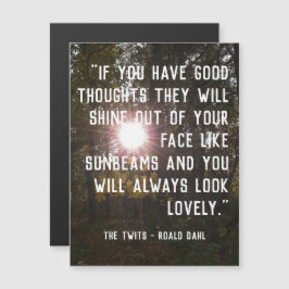 Magnetic Customizable Uplift Quote - Roald Dahl Magnetkarte