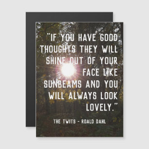 Magnetic Customizable Uplift Quote - Roald Dahl Magnetkarte