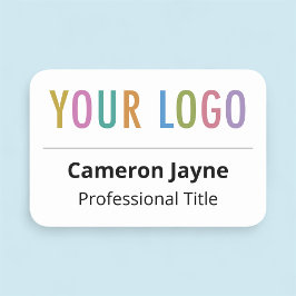 Magnetic Employee name Tag mit Firmenlogo Groß Namensschild