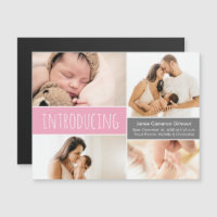 Magnetic Foto Collage Einführung Pink Baby Girl