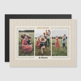Magnetic Modern Farmhouse Holiday Foto Card Magneteinladung