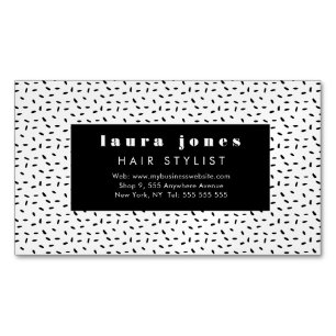Magnetic Schwarz-weiß Pattern Moderne Visitenkarte Magnetische Visitenkarte