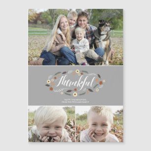 Magnetic Thankful, Erntedank Foto Card Magnetkarte