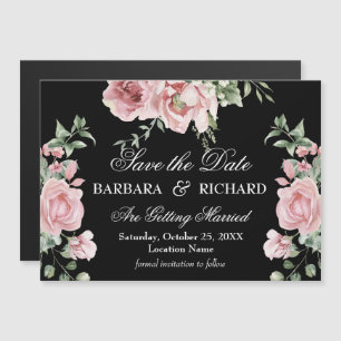 *Magnetisch Elegante Florale Hochzeit Save the Dat Magnetkarte