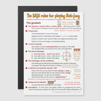 Magnetische BMJA-Regeln - der Gulash Magneteinladung