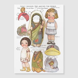 Magnetische Dolly Dingle "Reise um die Welt" Magnetkarte