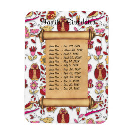 Magnetische Geburtstagsfamilien - Erinnerung indiv Magnet