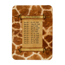 Magnetische Geburtstagsfamilien - Erinnerung indiv