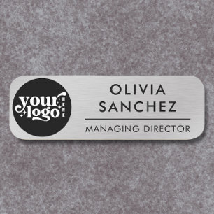 Magnetische Imitate Silver Employee Tag Namensschild