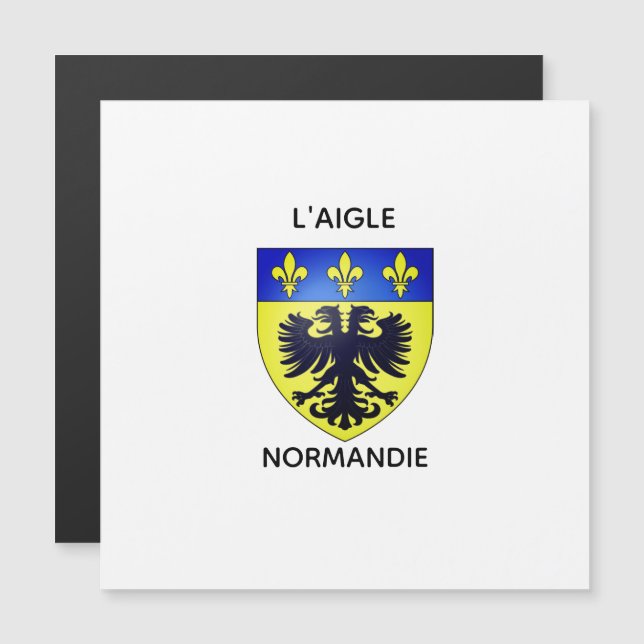 Magnetische Karten - Wappen von L'Aigle - Normandi (Vorne/Hinten)