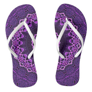 Magnetische lila Mandala Flip Flops