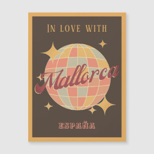 Magnetische Mallorca España Spanien Retro-Postkart Magnetkarte