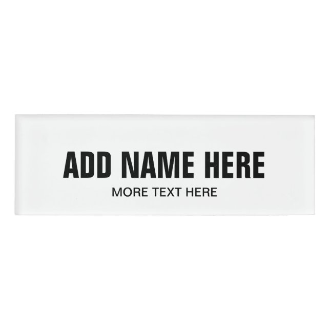 Magnetische Namensschilder mit individuelle Name f Namenschild (Vorderseite)