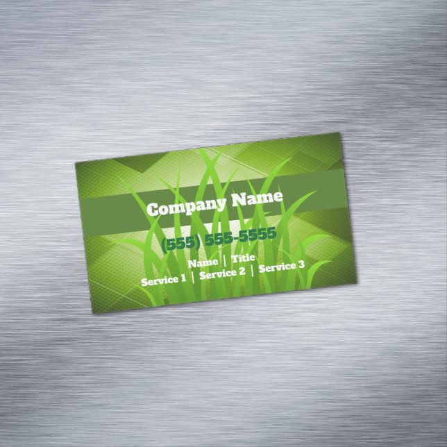 Magnetische Visitenkarte für den Rasenpflege (Beispiel)