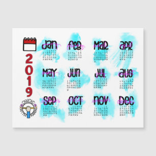Magnetischer Kalender 2019 Magnetkarte
