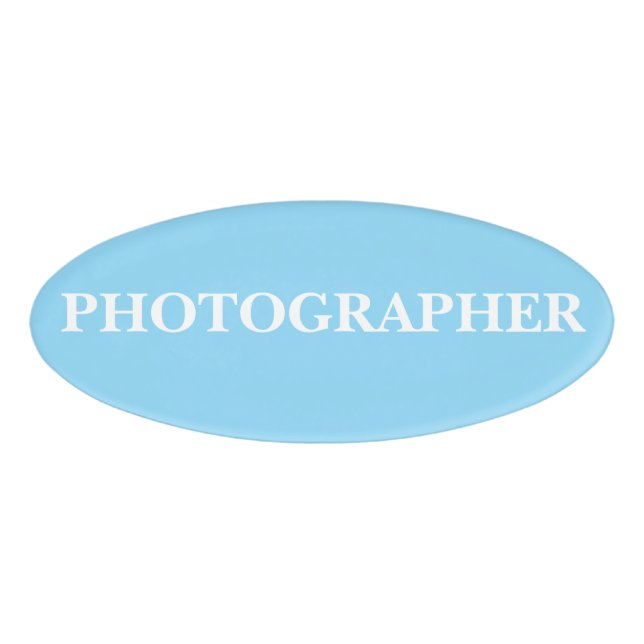 Magnetisches Abzeichen - Fotograf Namenschild (Vorderseite)