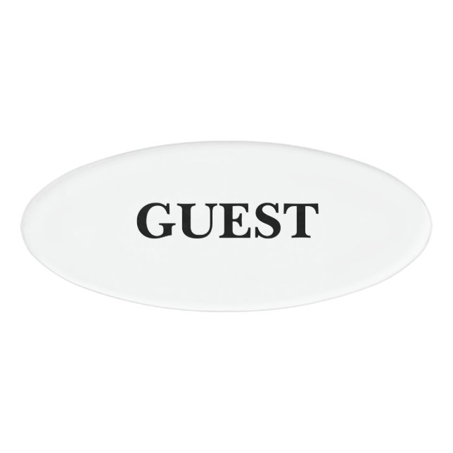 Magnetisches Abzeichen - Gast Namenschild (Vorderseite)