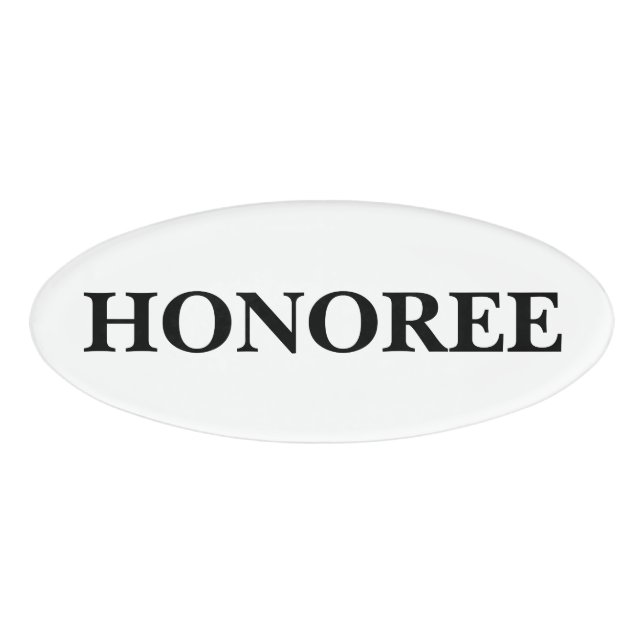 Magnetisches Abzeichen - Geehrter Namenschild (Vorderseite)