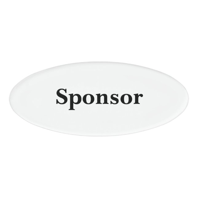 Magnetisches Abzeichen - Sponsor Namenschild (Vorderseite)