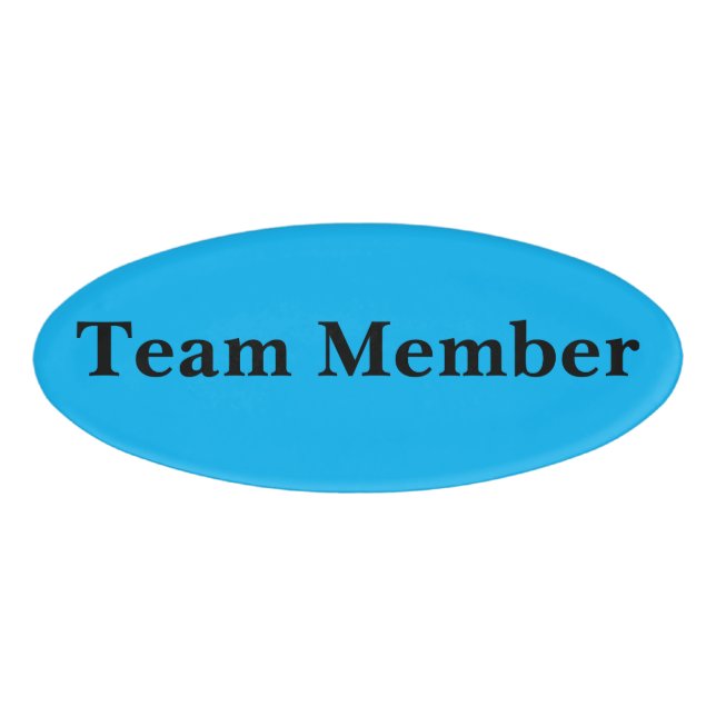 Magnetisches Abzeichen - Teammitglied Namenschild (Vorderseite)