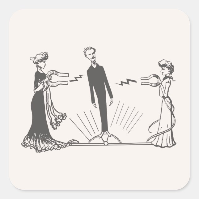 Magnetismus bei Tieren Quadratischer Aufkleber (Vorderseite)