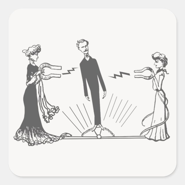 Magnetismus bei Tieren Quadratischer Aufkleber (Vorderseite)