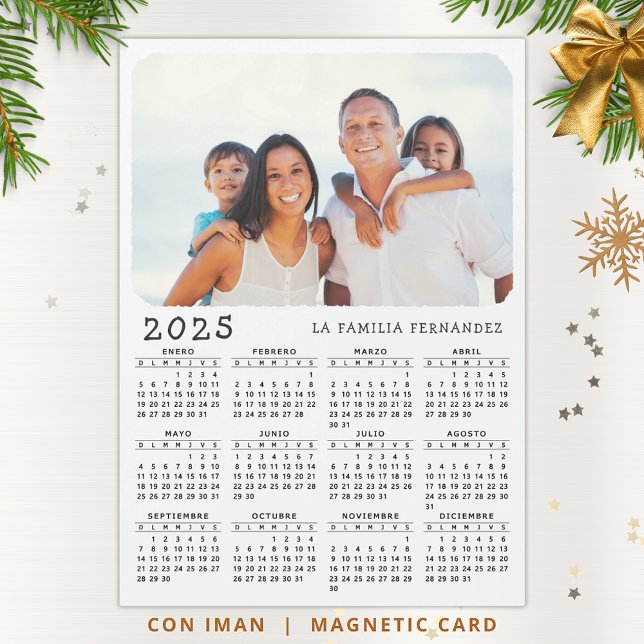 Magnetkalender 2025 auf Spanisch mit Foto Magnetkarte (Von Creator hochgeladen)