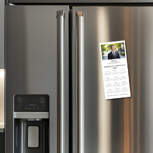 Magnetkalender 2025 für Unternehmen — Vertikal wei Magnetkarte