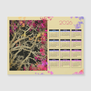 Magnetkalender Bruin Baum 2026 Magnetkarte