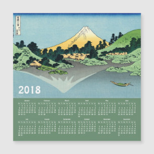 Magnetkarte 2018 Hokusai Kalenders