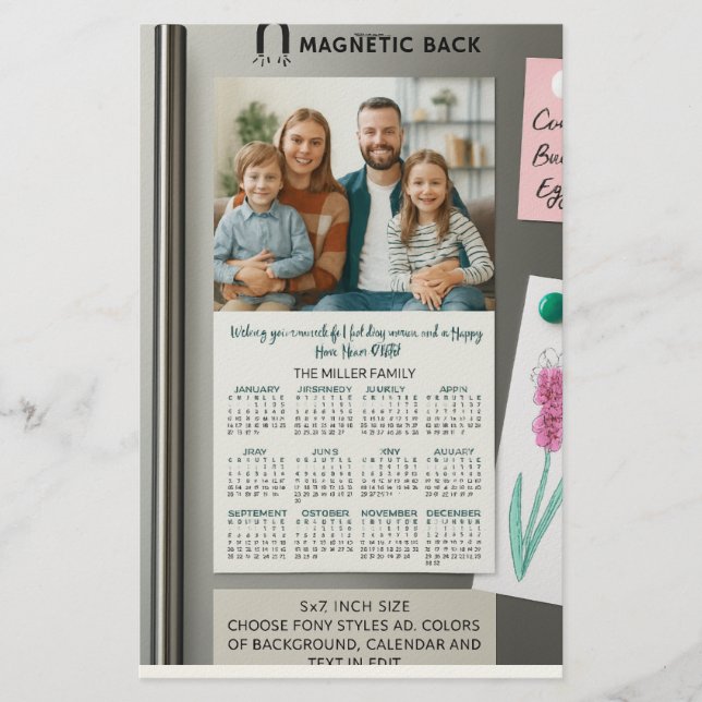 Magnetkarte Briefpapier (Vorderseite)