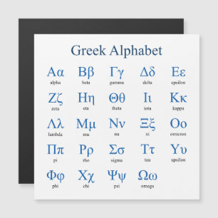 Magnetkarte für den griechischen Alphabet-Platz