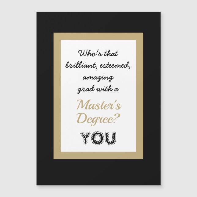 Magnetkarte für den niedlichen Master (Vorderseite)