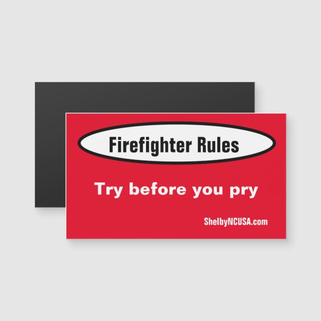 Magnetkarte für Feuerwehren (Vorne/Hinten)