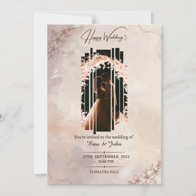 Magnetkarte, Größe: 5" x 7", Umschläge: weiß Magneteinladung (Vorderseite)