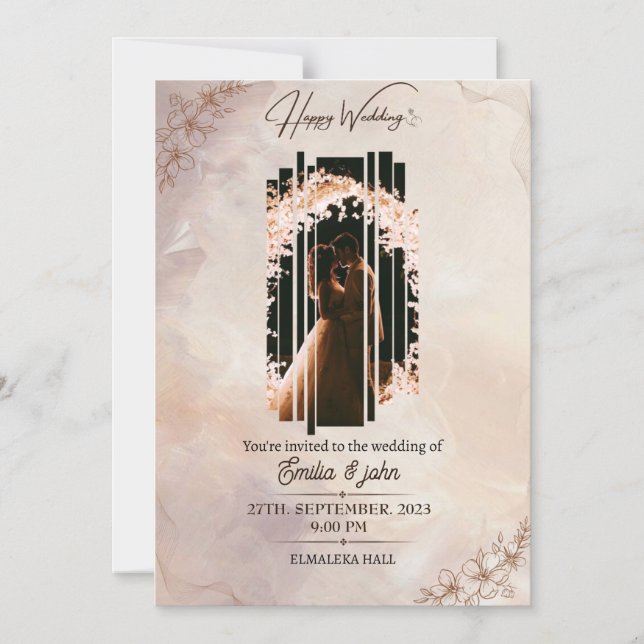 Magnetkarte, Größe: 5" x 7", Umschläge: weiß Magneteinladung (Vorderseite)