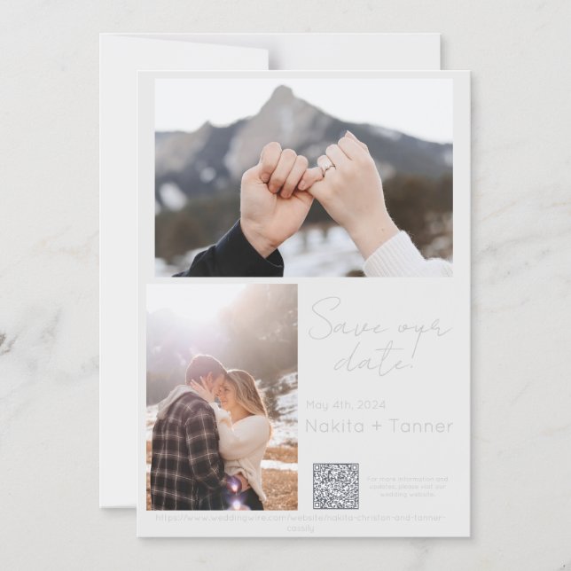 Magnetkarte, Größe: 5" x 7", Umschläge: weiß Magneteinladung (Vorderseite)