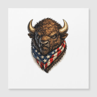 Magnetkarte mit Grafik eines amerikanischen Patrio