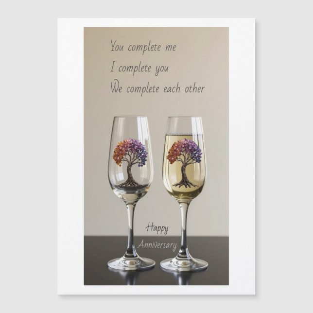 Magnetkarten zum Hochzeitstag Magnetkarte (Vorderseite)