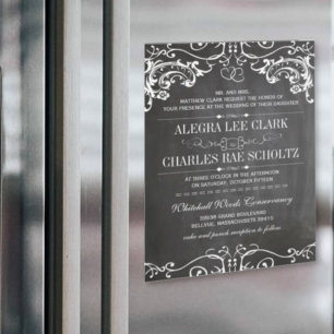 Magnetkarton Vintage Typografie Magneteinladung