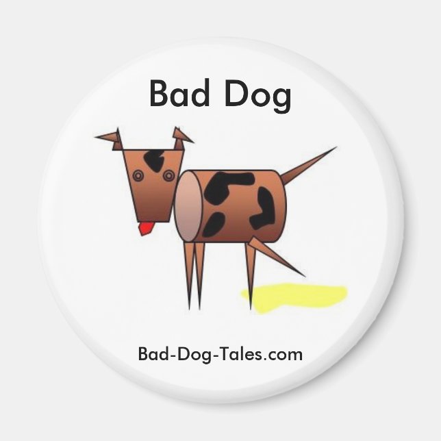 Magnetknopf "Bad Dog" Magnet (Vorne)
