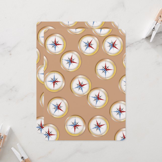 Magnetkompassmuster (Vorderseite/Rückseite Beispiel)