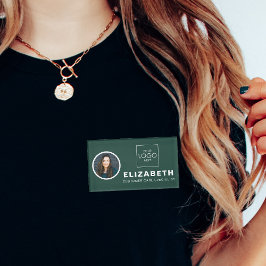 Magnetname-Tag mit Firmenlogo Mitarbeiter-Foto Namenschild